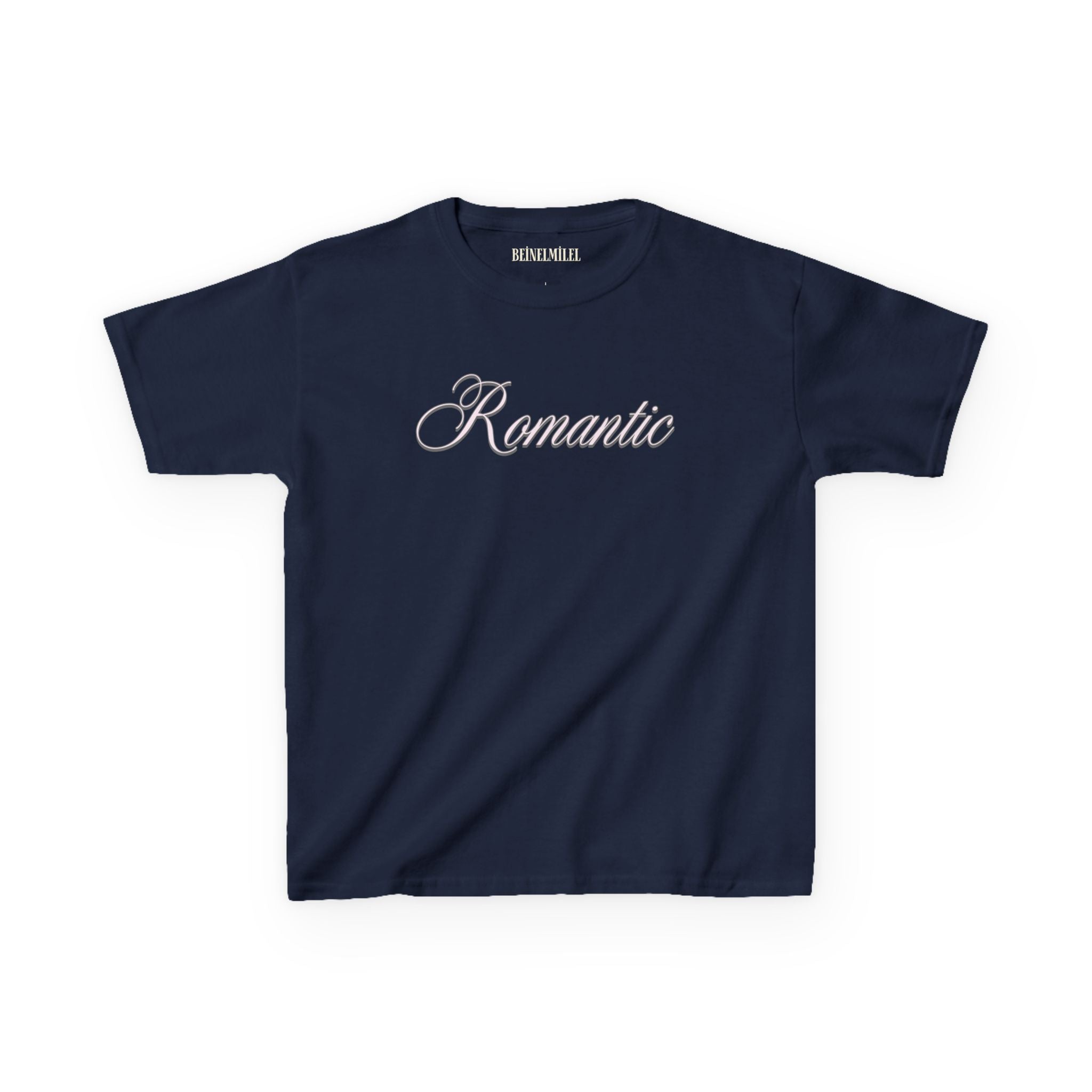 Romantic - Cursive Slogan Baby Tee