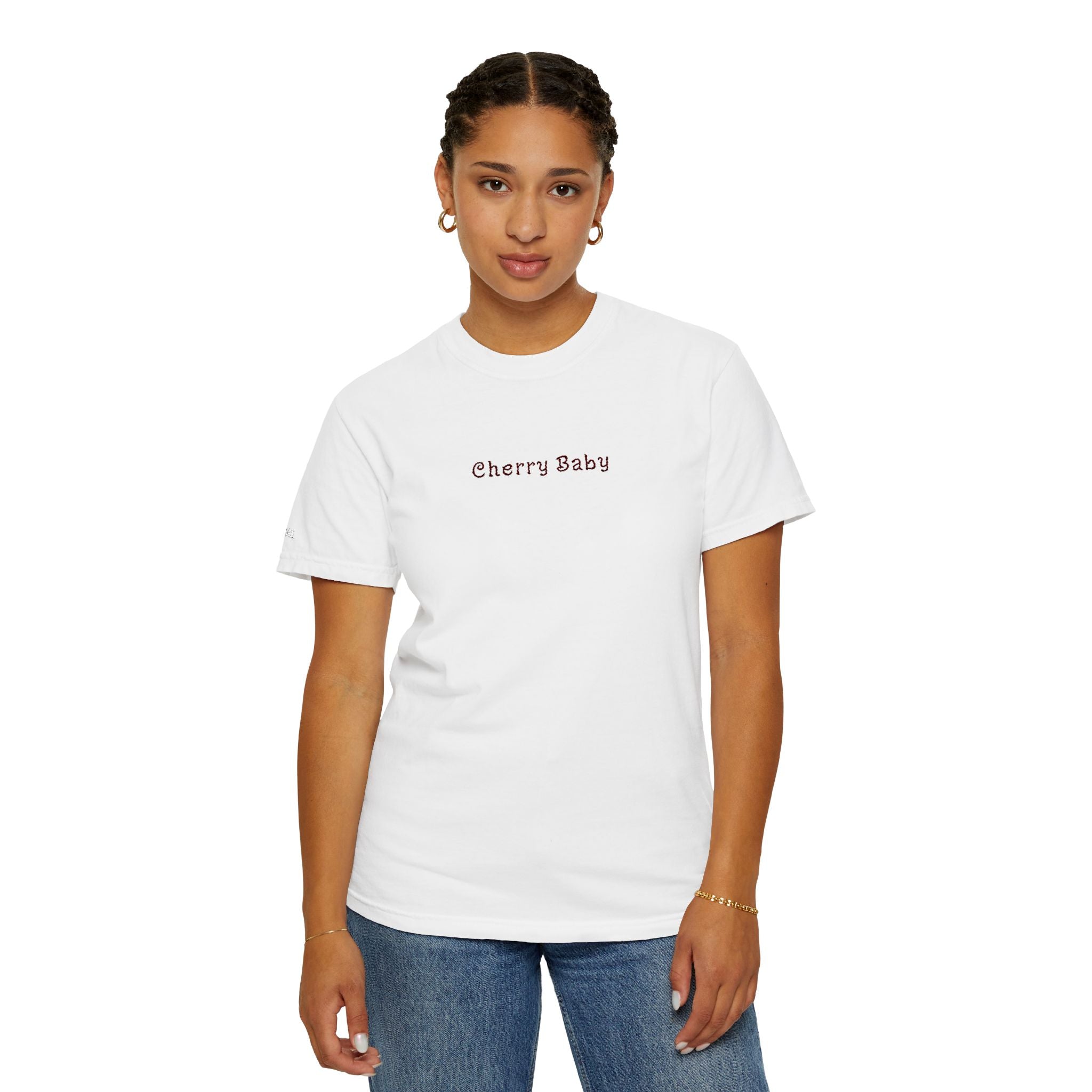 Embroidered Cherry Baby Comfort Colors® T-Shirt