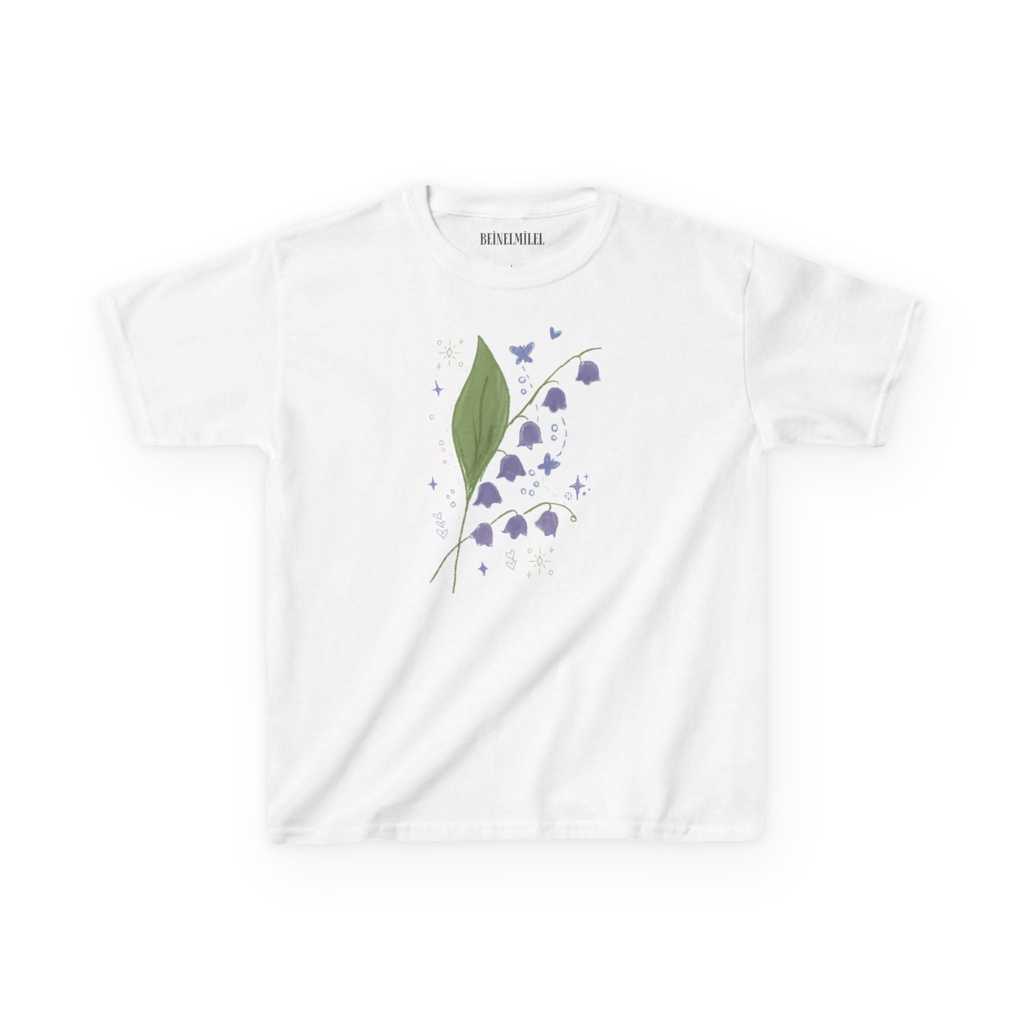 Whimsical Print Lilly of the Valley Baby Tee