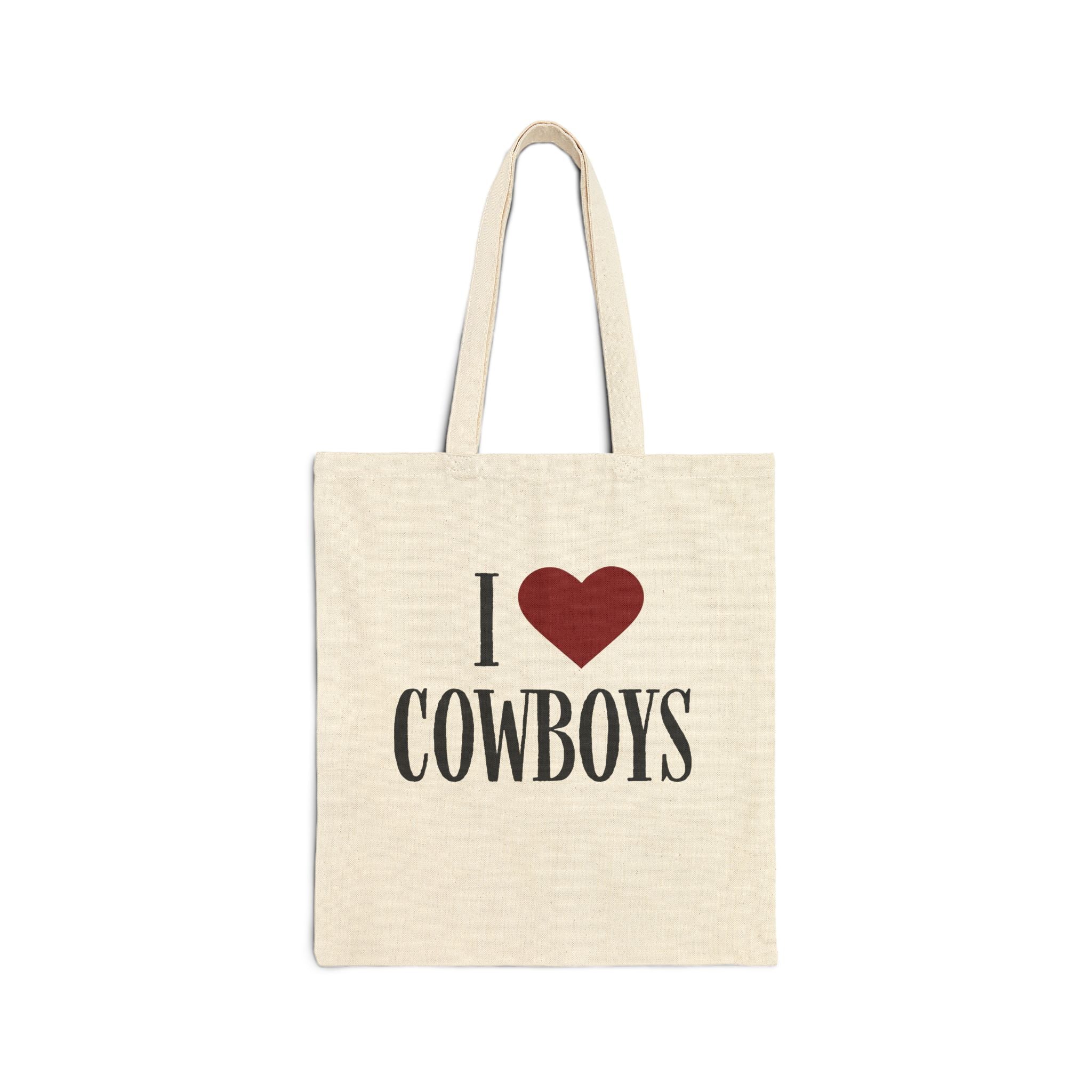 I love cowboys tote bag