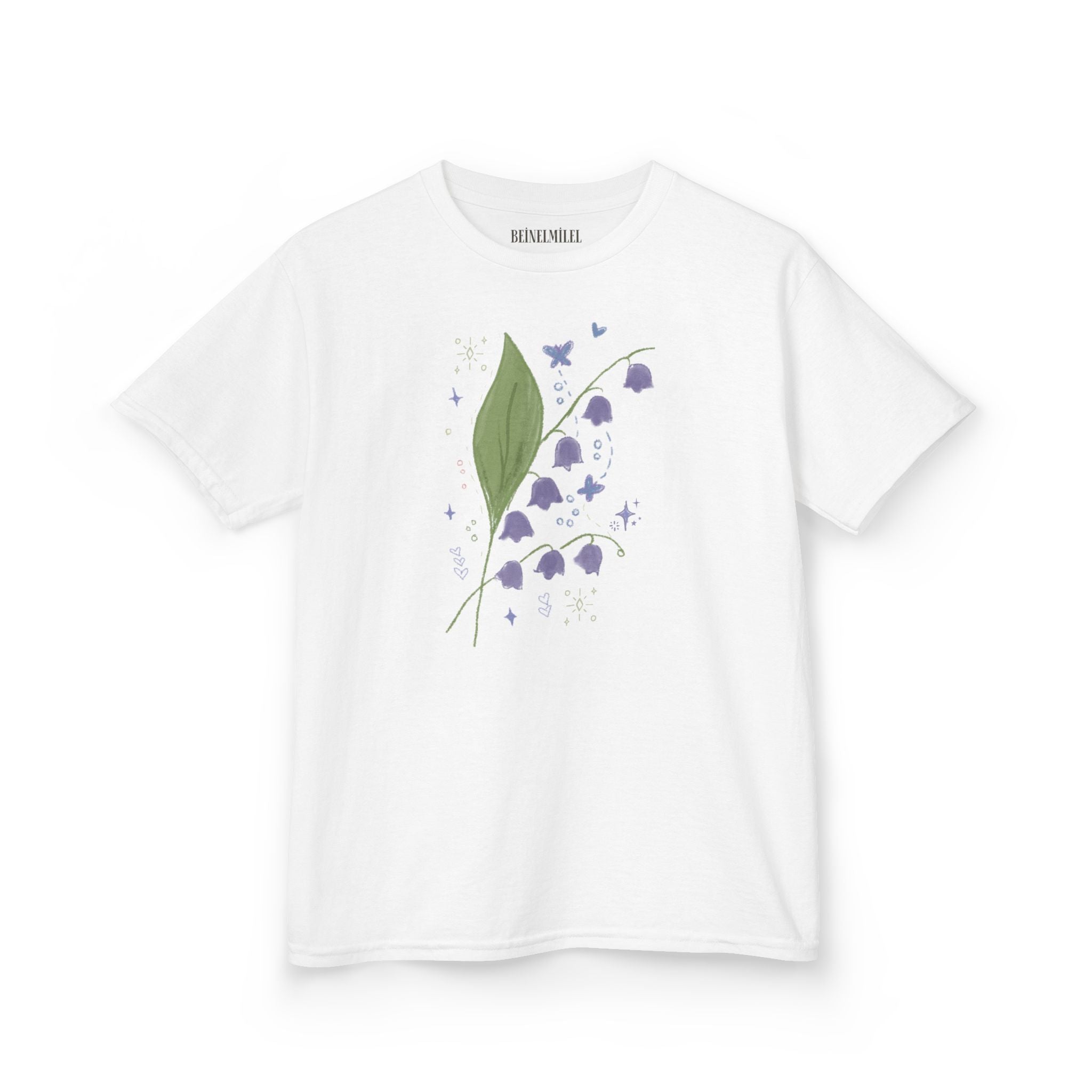 Whimsical Print Lilly of the Valley Baby Tee