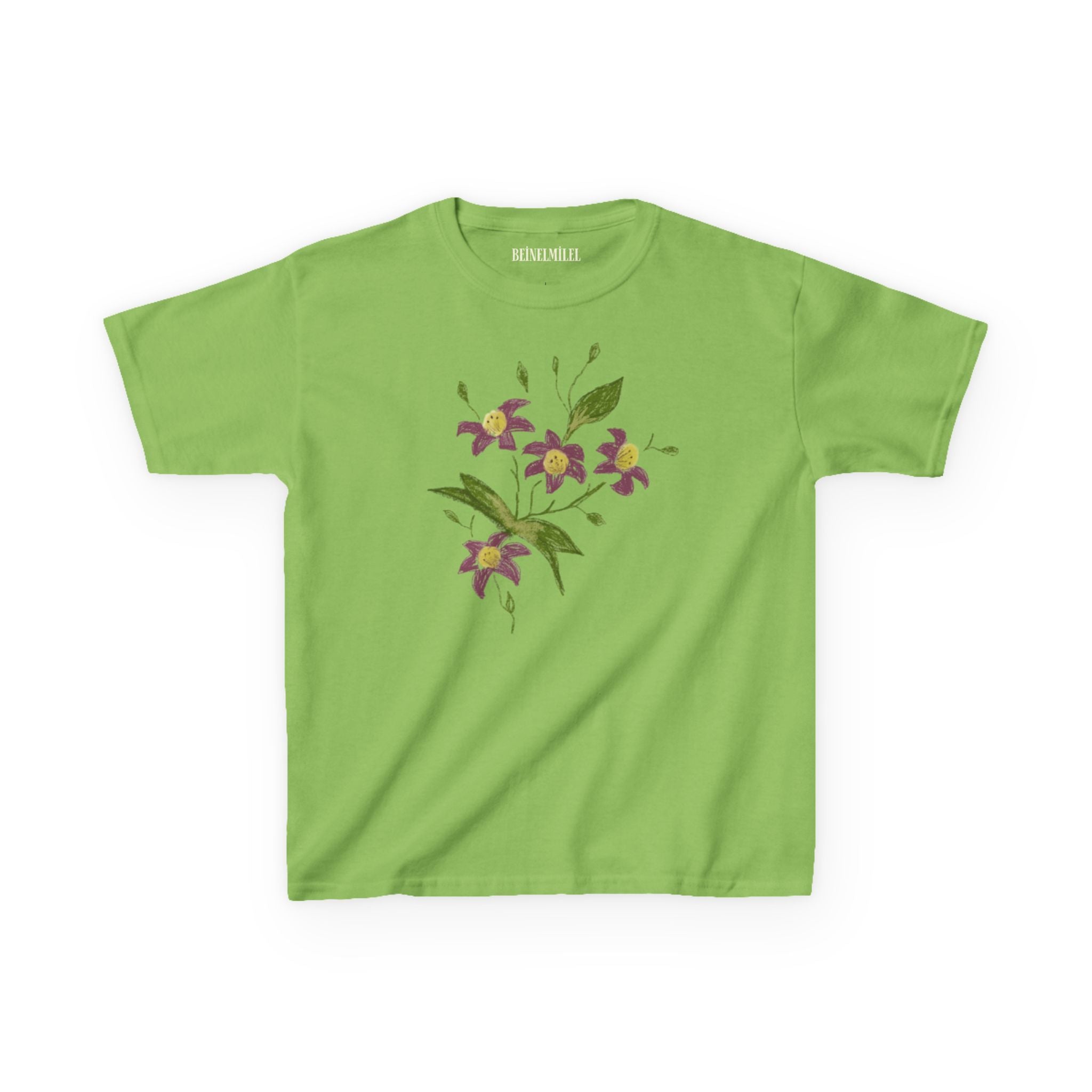 Dark Floral Burgundy Baby Tee