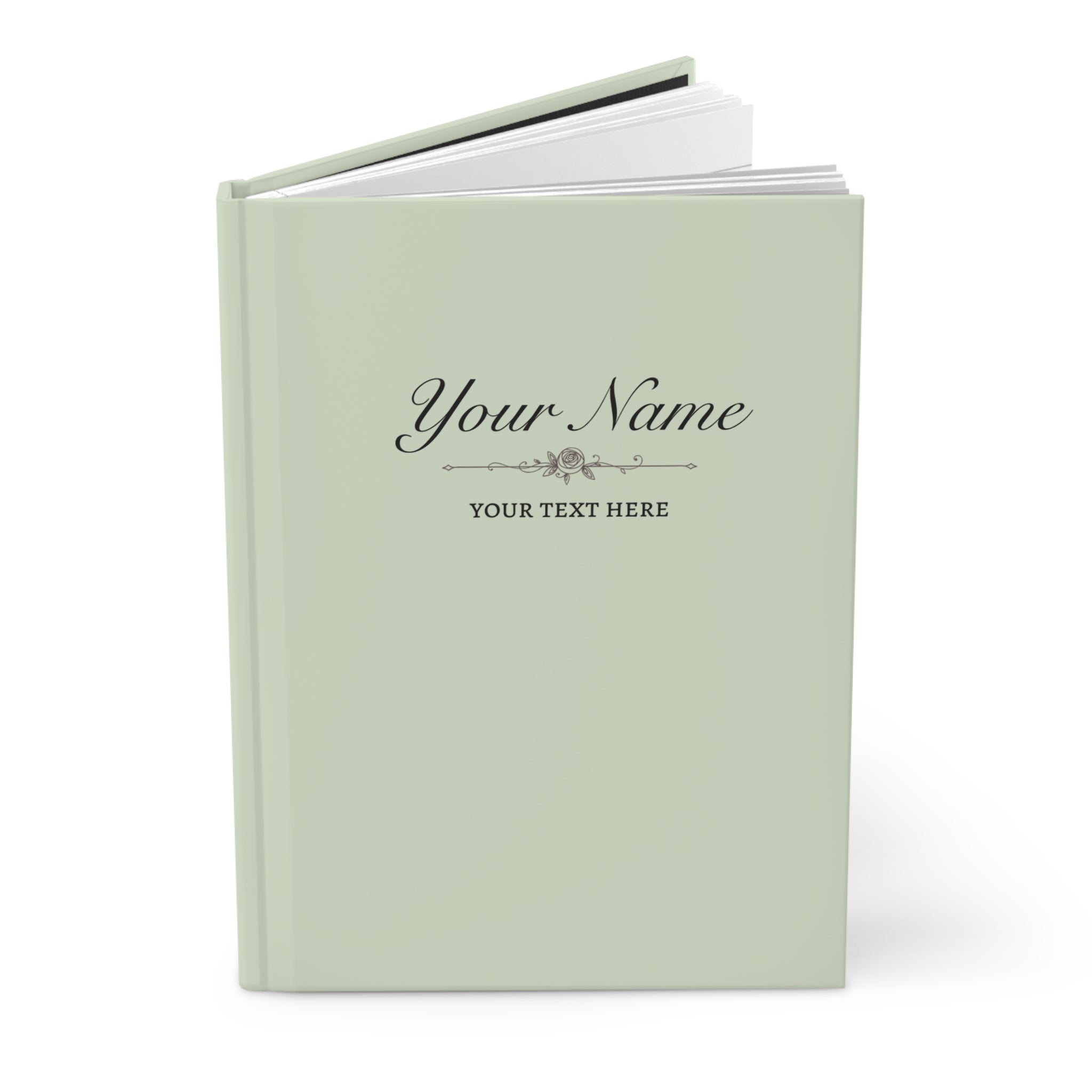 Custom Sage Green Notebook - 150 Lined Pages & Hard Cover