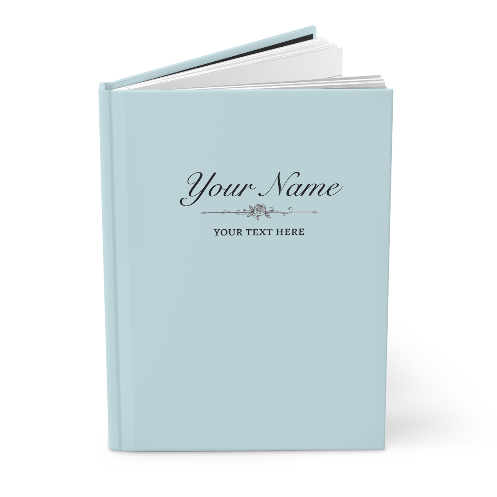 Custom Baby Blue Notebook - 150 Lined Pages & Hard Cover
