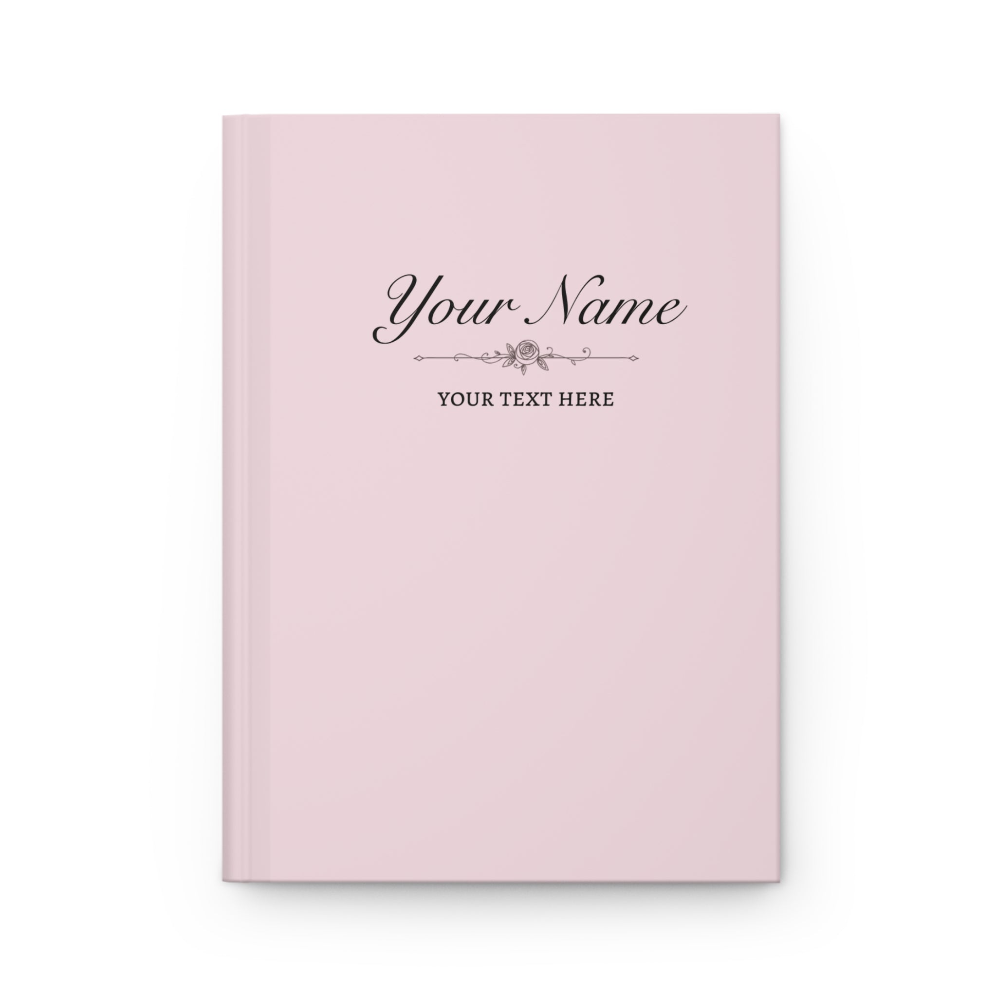 Custom Rose Quartz Pink Notebook - 150 Lined Pages & Hard Cover