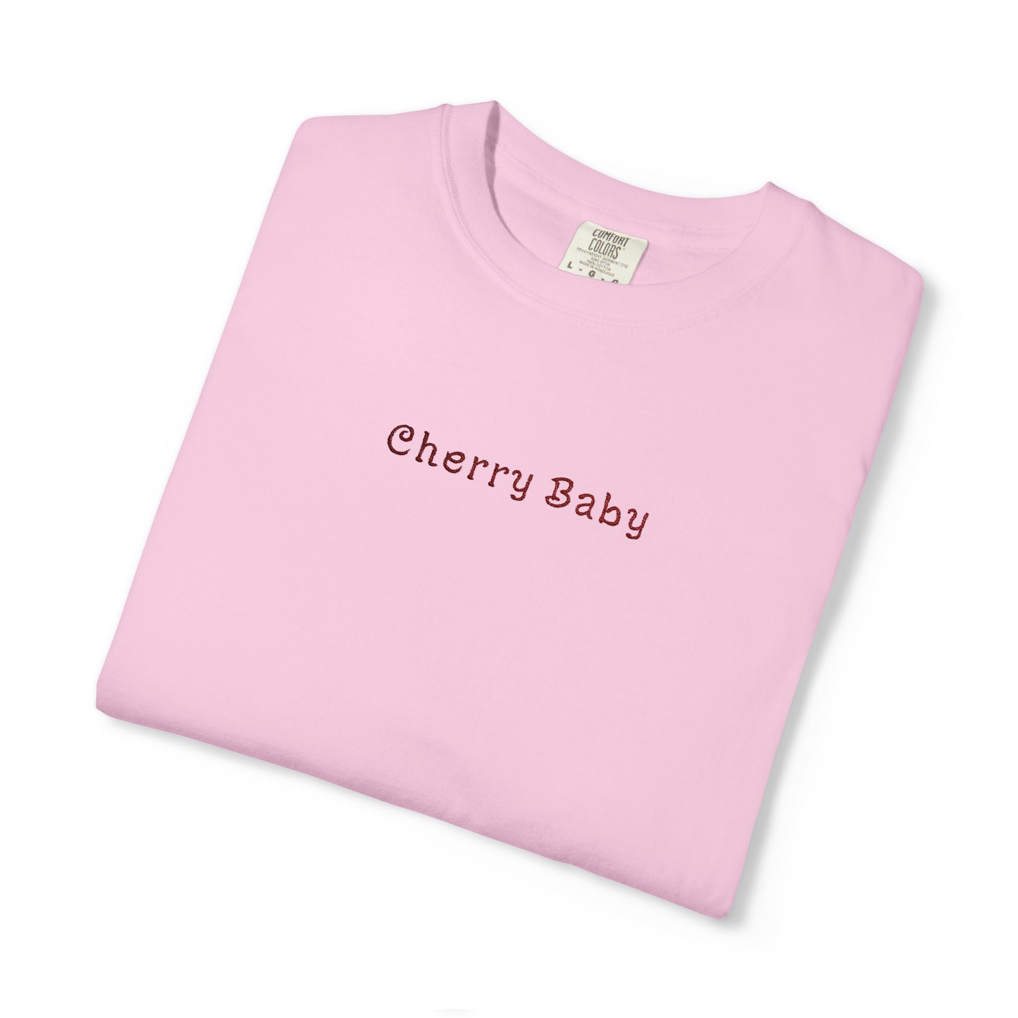 Embroidered Cherry Baby Comfort Colors® T-Shirt