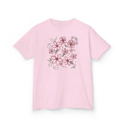 Burgundy Floral Doodle Baby Tee
