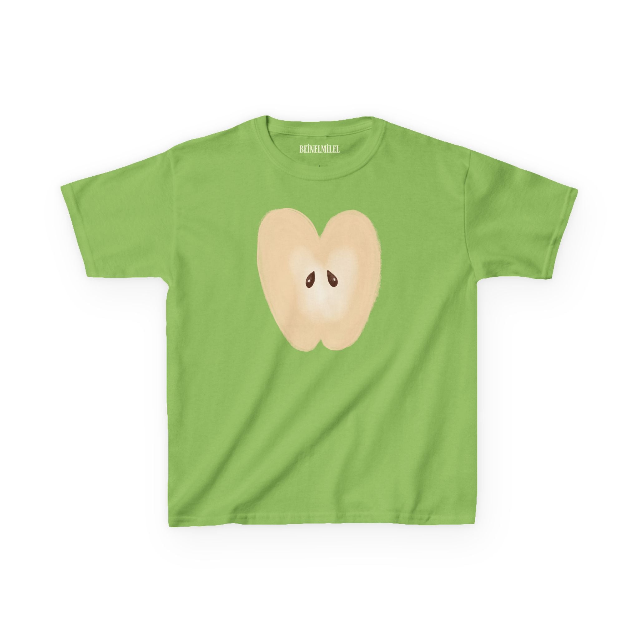 Apple Slice Baby Tee – Green & Red Fruit Graphic