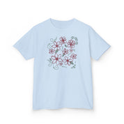 Burgundy Floral Doodle Baby Tee