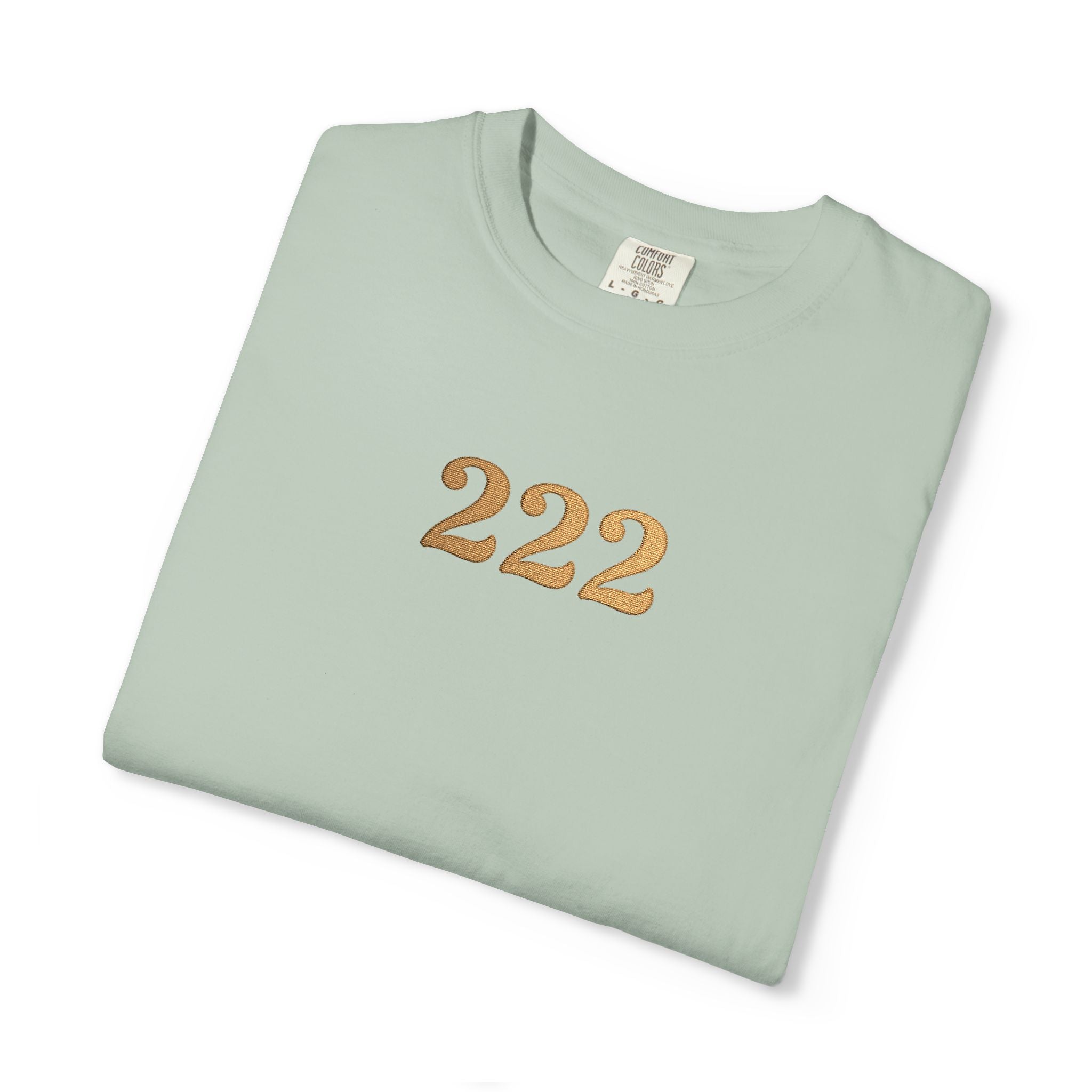 222 Angel Number Embroidered Comfort Colors® T-Shirt