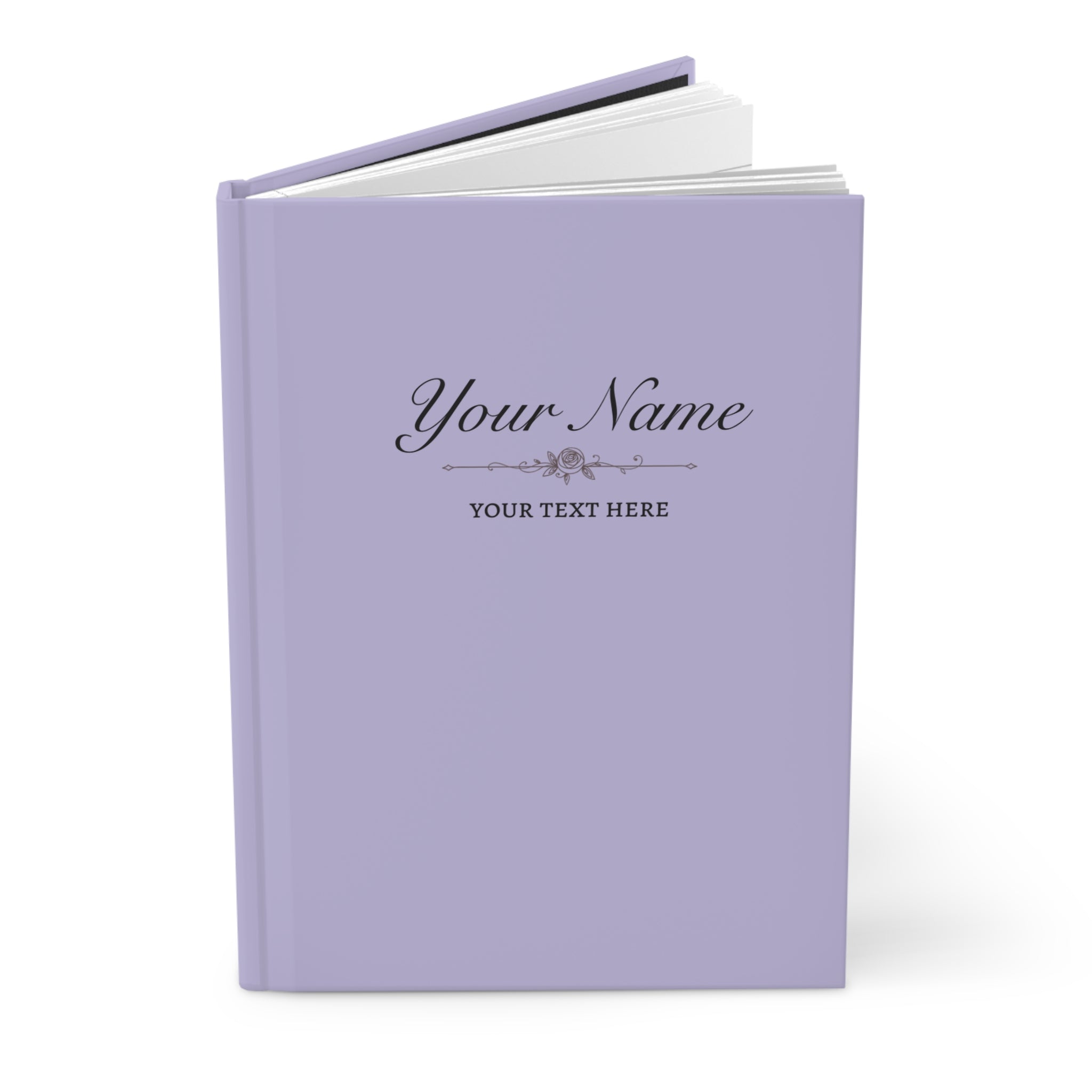 Custom Lavender Notebook - 150 Lined Pages & Hard Cover