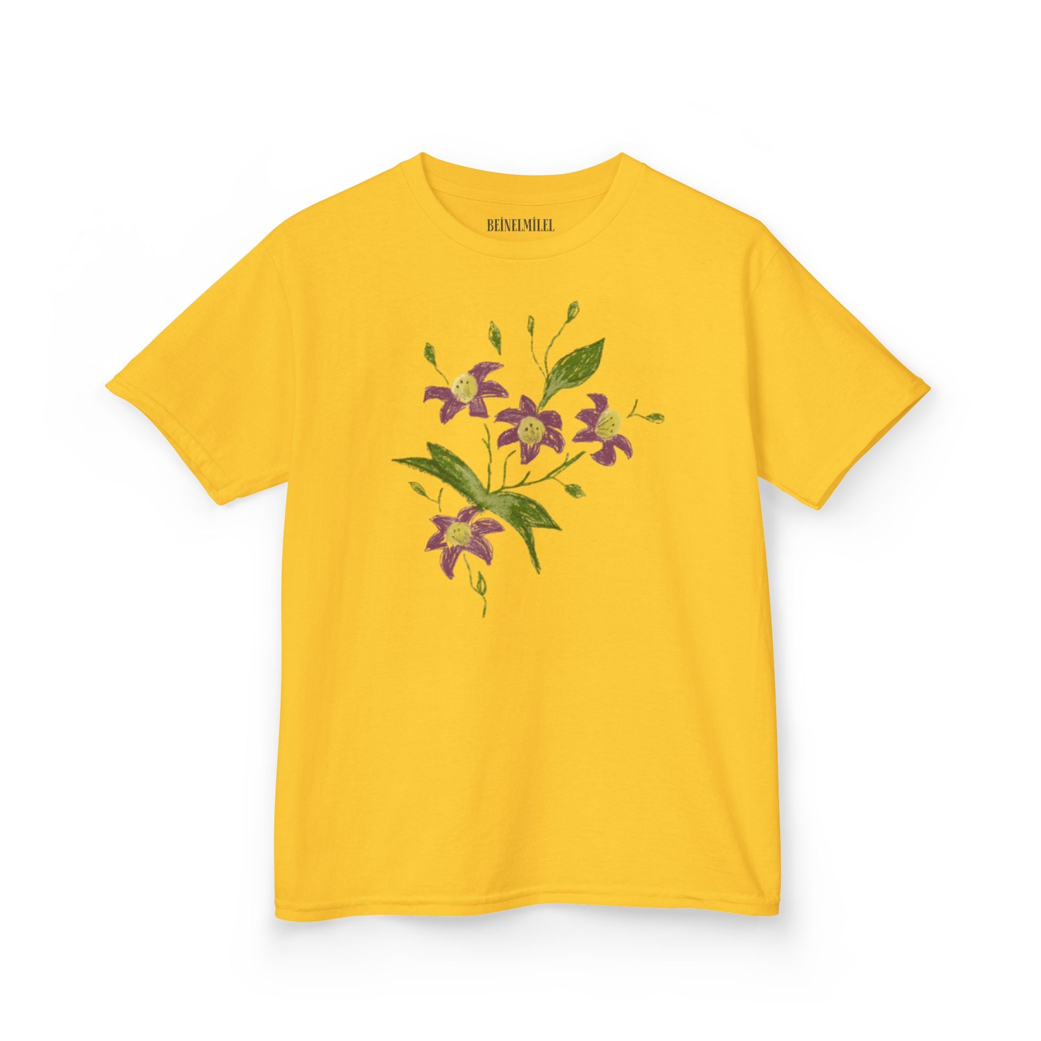 Dark Floral Burgundy Baby Tee