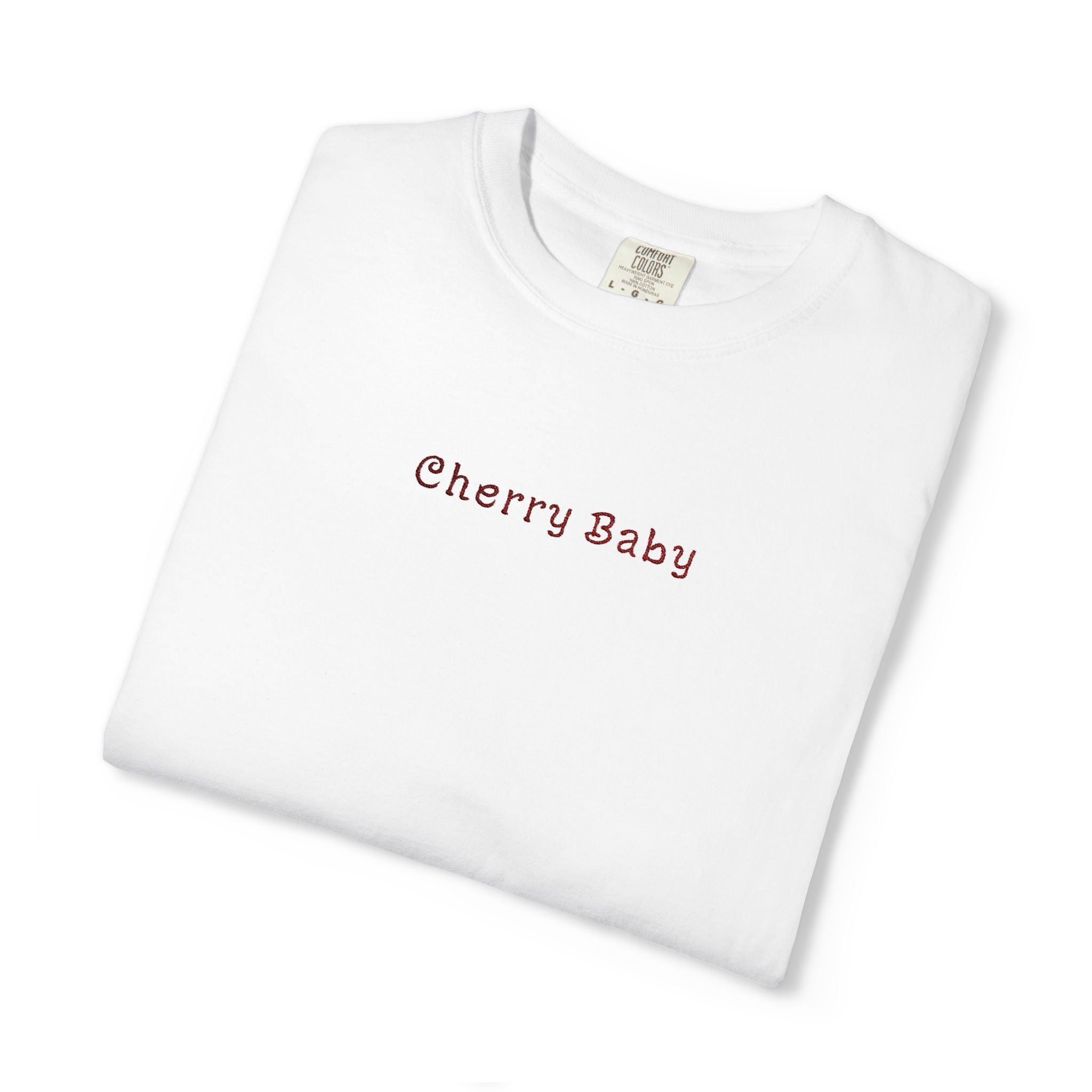 Embroidered Cherry Baby Comfort Colors® T-Shirt