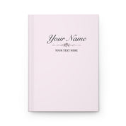 Custom Powder Pink Notebook - 150 Lined Pages & Hard Cover
