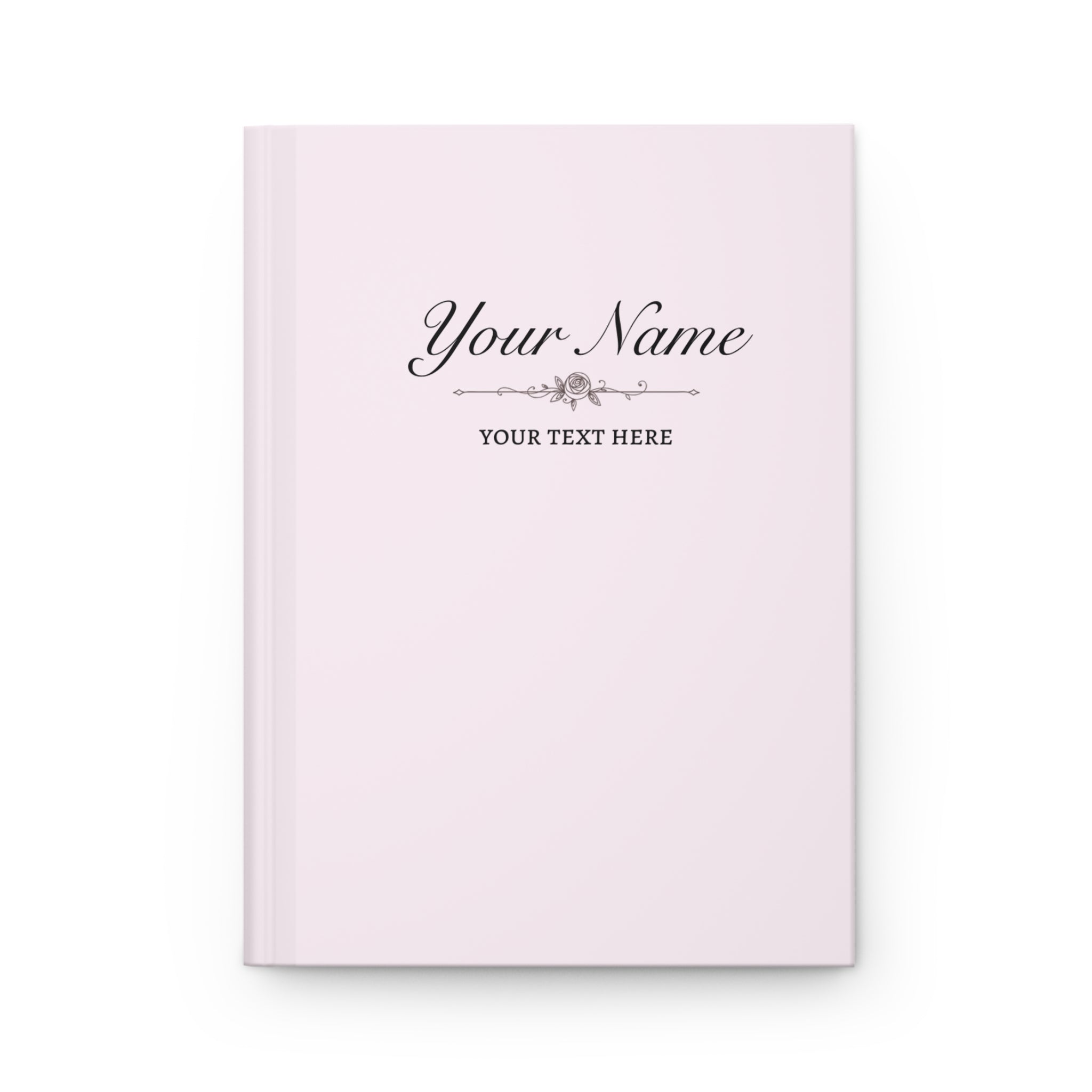 Custom Powder Pink Notebook - 150 Lined Pages & Hard Cover