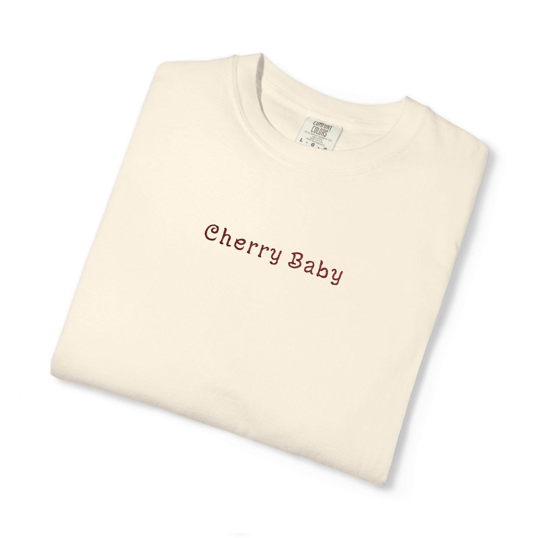 Embroidered Cherry Baby Comfort Colors® T-Shirt