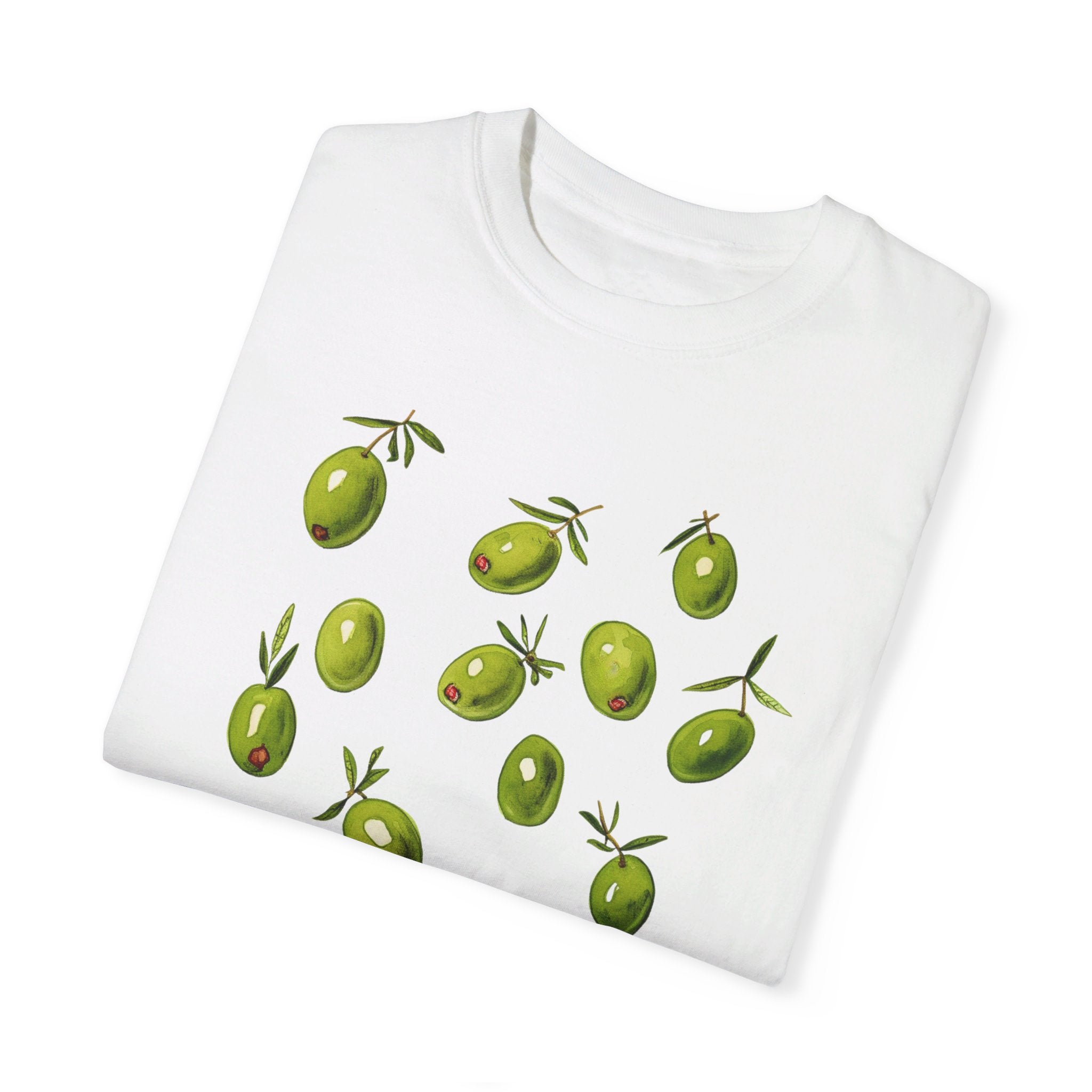 olive printed tee