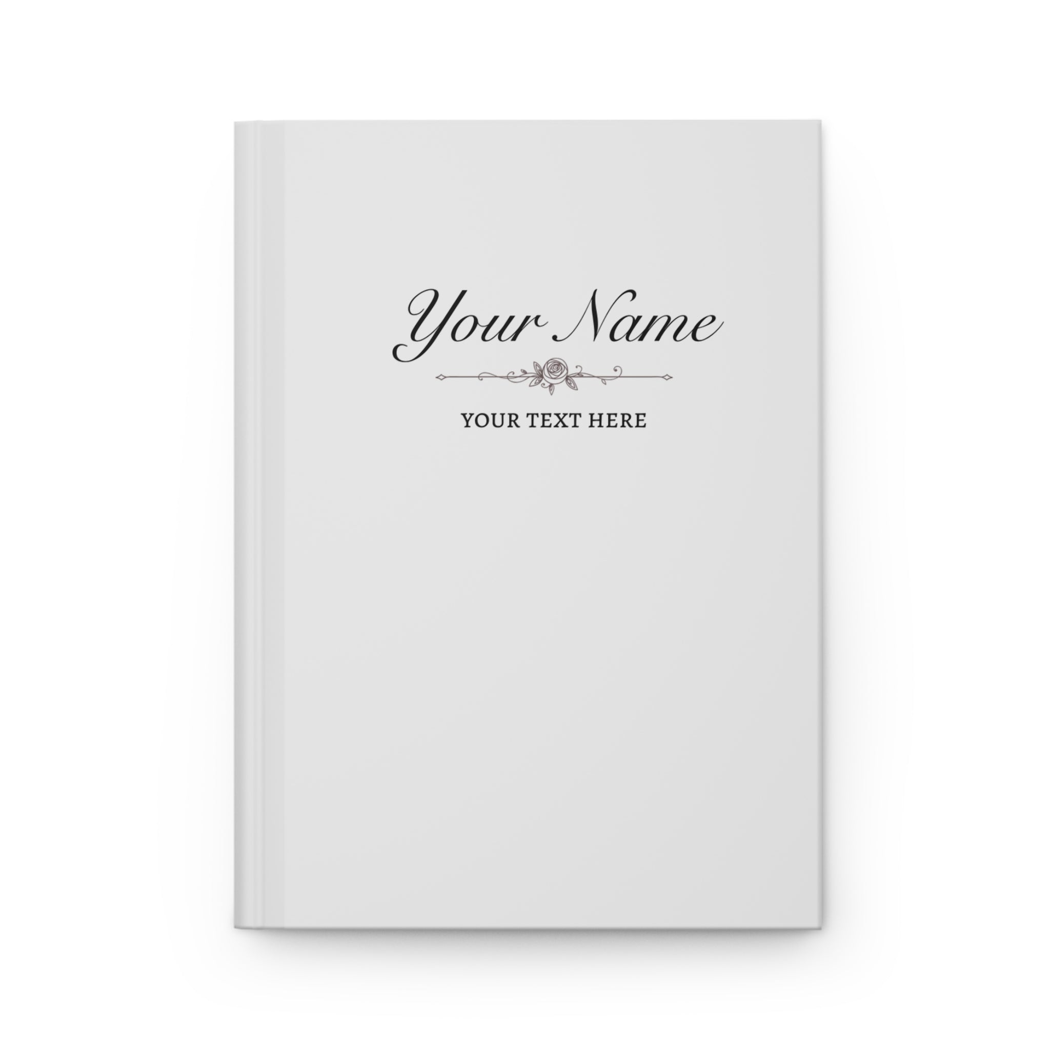 Custom Silver Notebook - 150 Lined Pages & Hard Cover