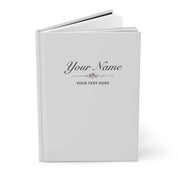 Custom Silver Notebook - 150 Lined Pages & Hard Cover