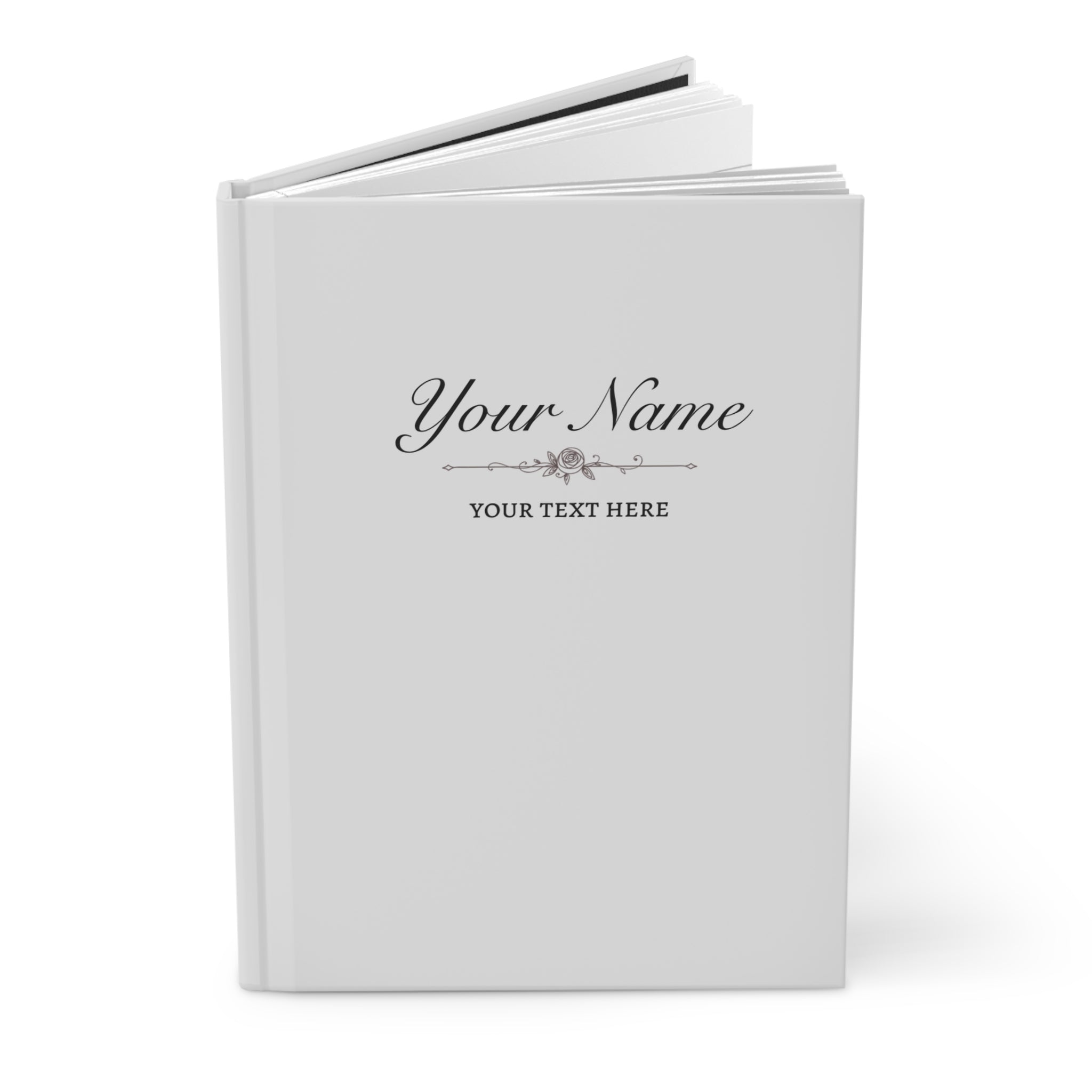 Custom Silver Notebook - 150 Lined Pages & Hard Cover