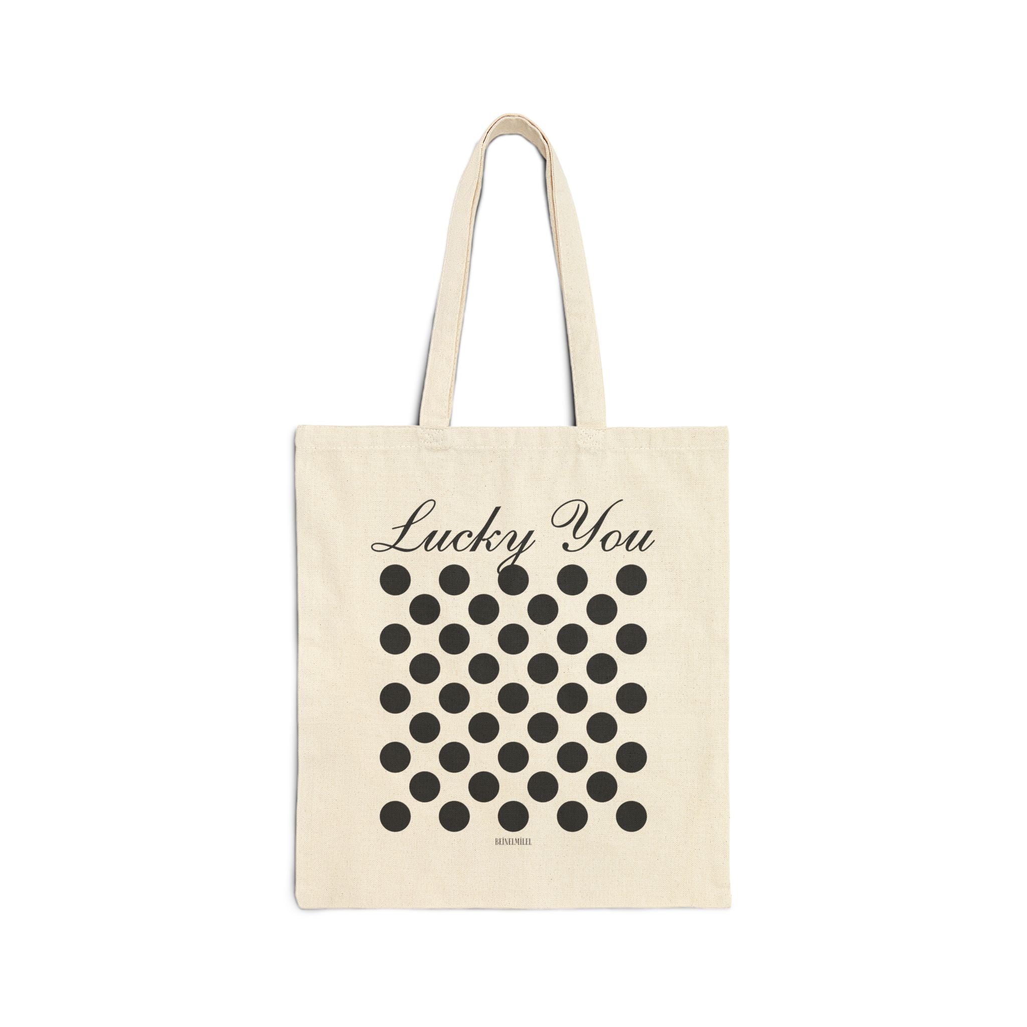 Lucky Polka Dots Canvas Tote Bag