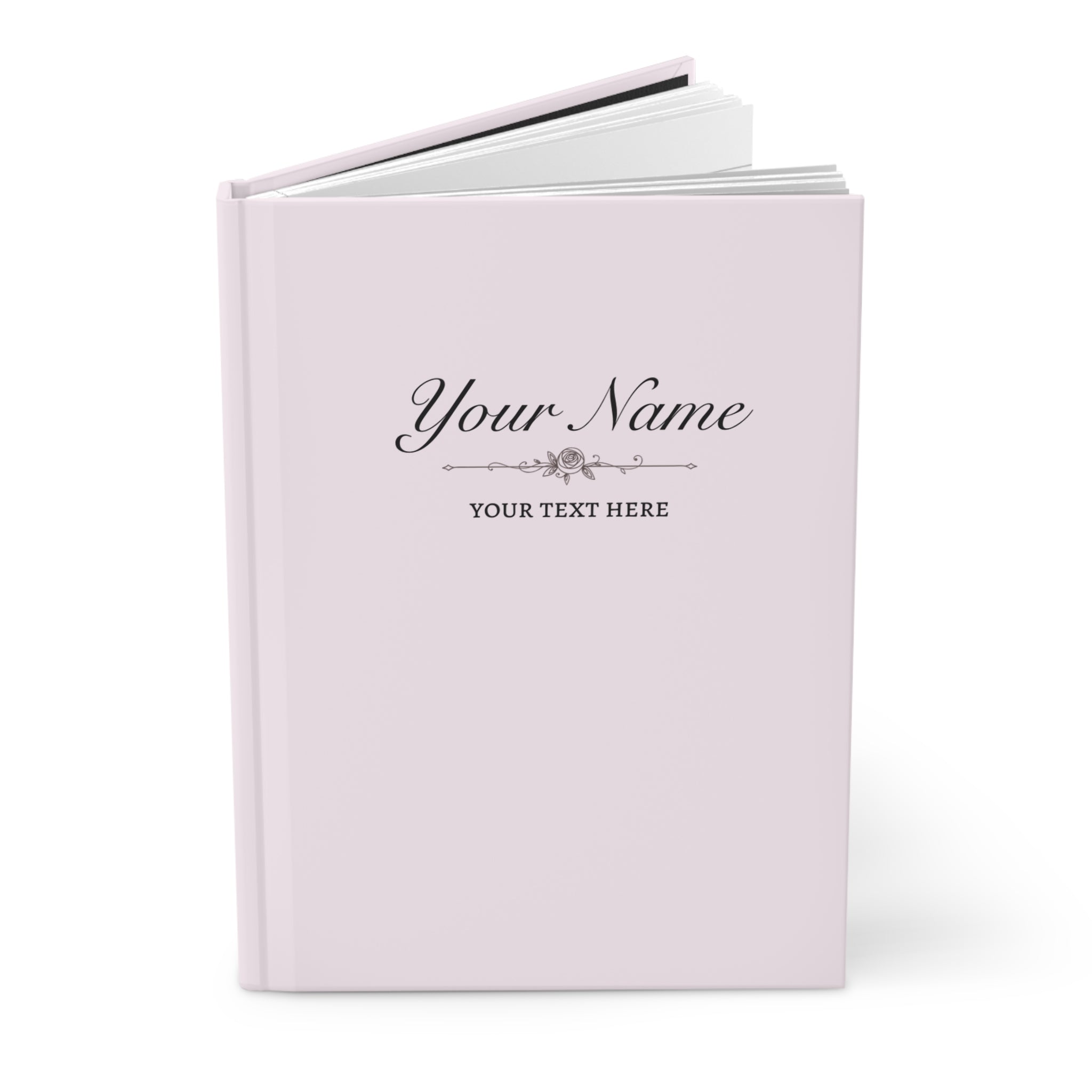 Custom Powder Pink Notebook - 150 Lined Pages & Hard Cover