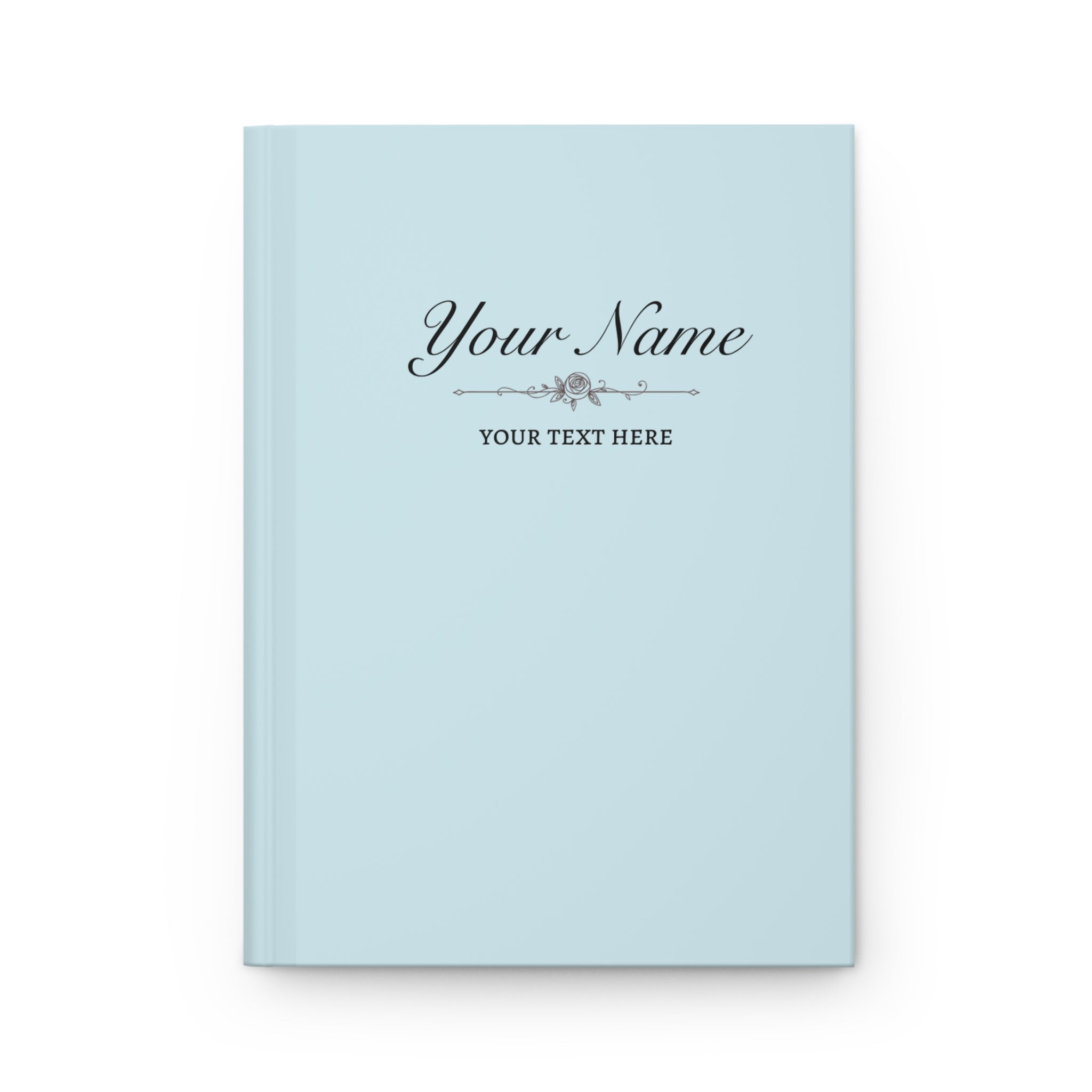 Custom Baby Blue Notebook - 150 Lined Pages & Hard Cover