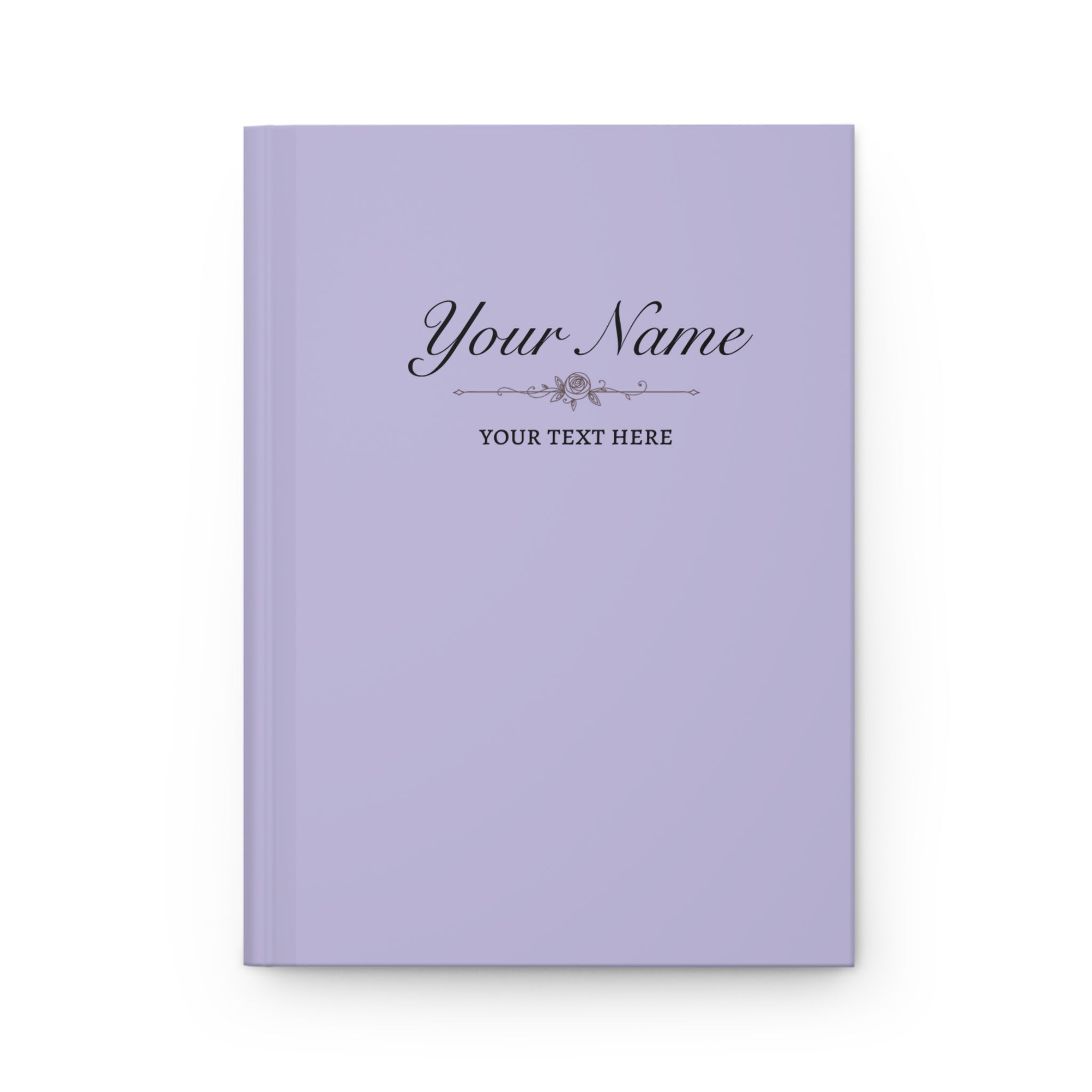 Custom Lavender Notebook - 150 Lined Pages & Hard Cover