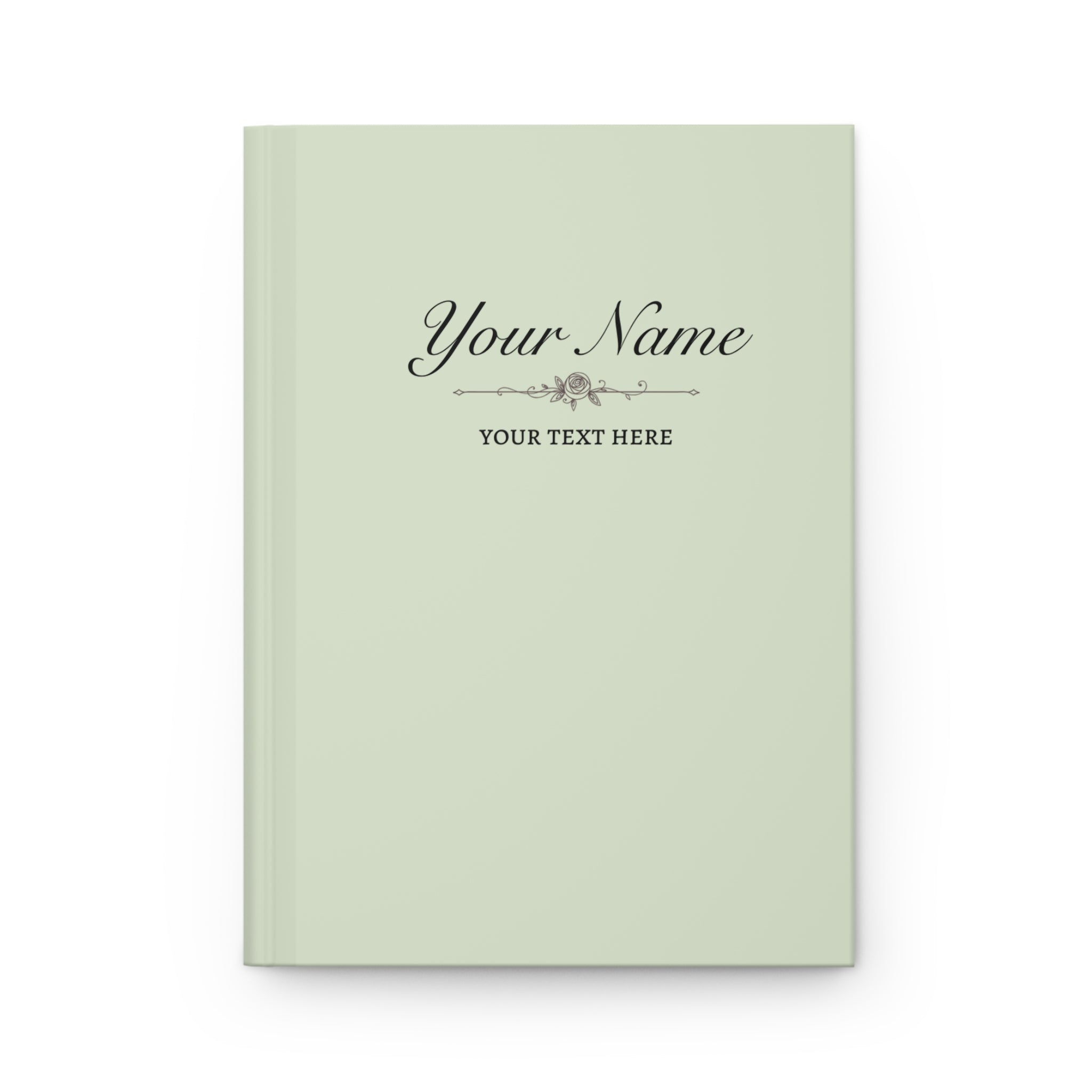 Custom Sage Green Notebook - 150 Lined Pages & Hard Cover
